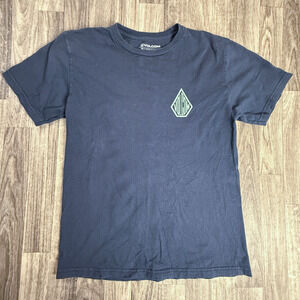 Volcom T-Shirt Large Trippy Spiral Graphic Black “True to This” Skater Tee